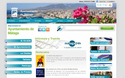 pagina web del Ayuntamiento de Málaga